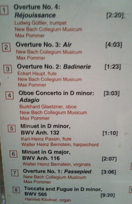 (2-608) "MASTERS OF CLASSICAL MUSIC, VOL. 2: J.S. BACH" CD / PRE-HEARD gallery