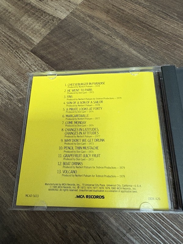 Jimmy Buffet CD “Songs You Know By Heart: Greatest Hits CD” gallery
