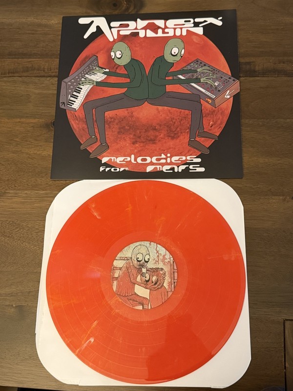 APHEX TWIN – MELODIES FROM MARS LP VINYL – RED WHITE MARBLE – NOT MOONSHAKE