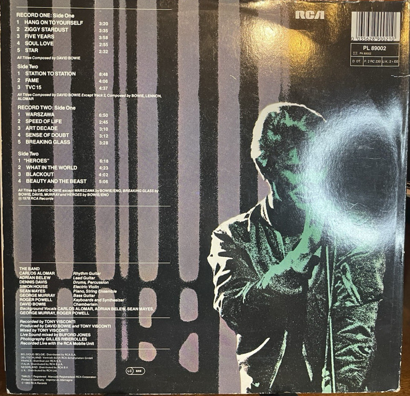 1978 David Bowie Germany First Pressing - Stage - Live Rock Vinyl Record NM/NM+ gallery