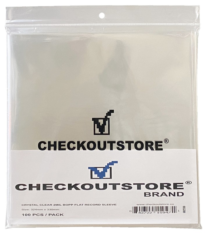 COS Clear Plastic BOPP for 12″ LP Vinyl Record Album Covers (Outer Sleeves)