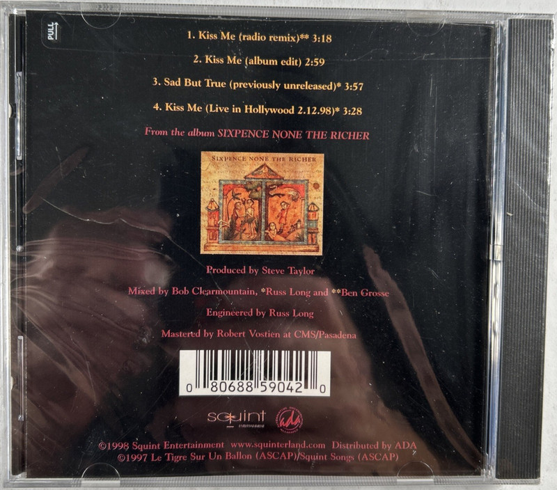 Sixpence None the Richer Kiss Me US CD Single Squint Entertainment gallery