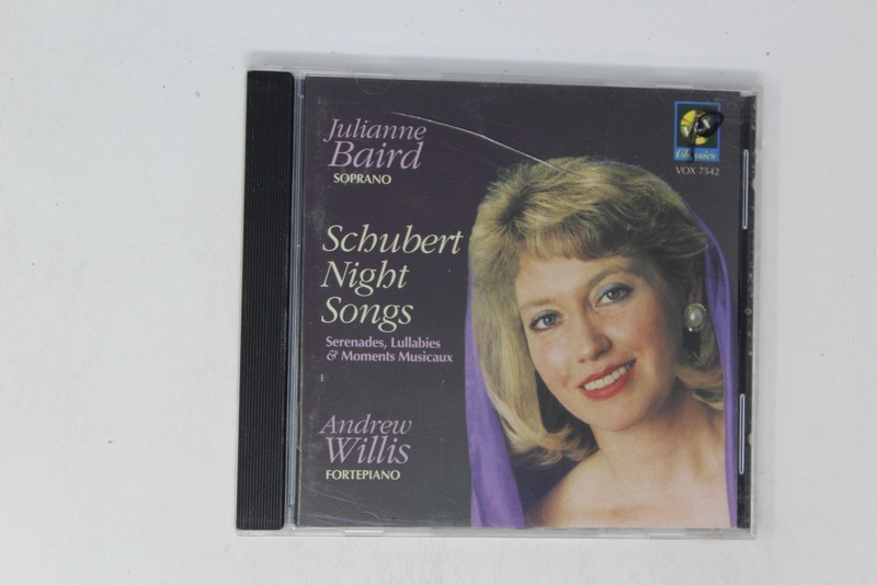 Julianne Baird Schubert Night Songs CD Andrew Willis Fortepiano