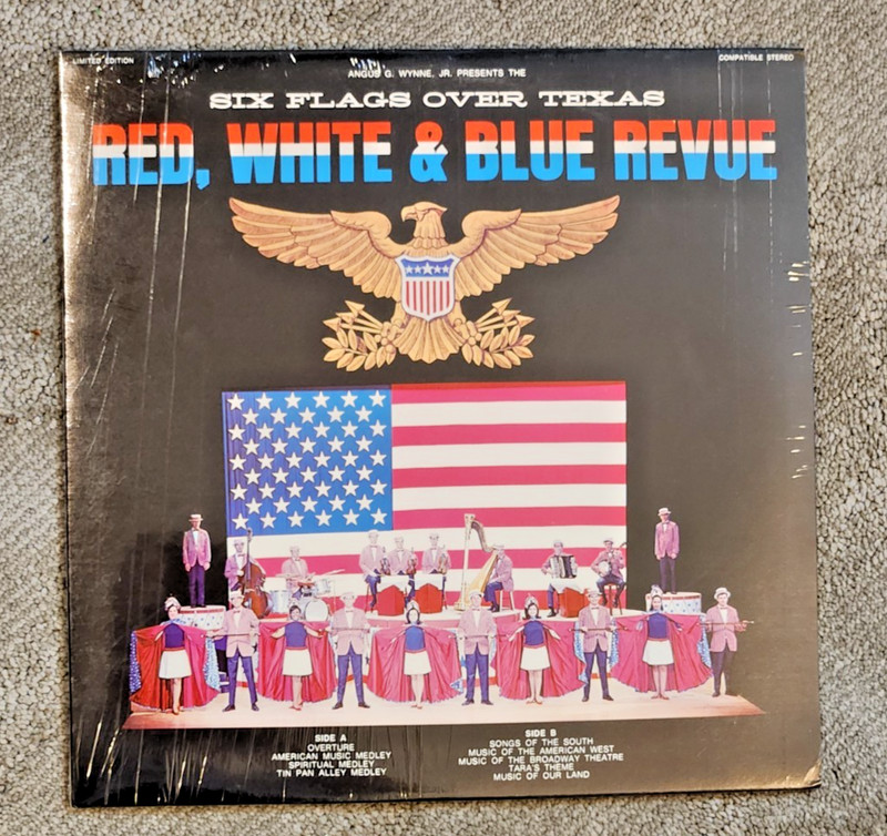 Red, White & Blue Revue Six Flags Over Texas LP 1968 New and sealed M