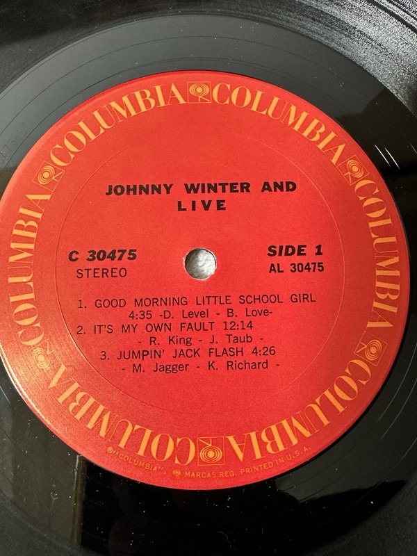 Johnny Winter And ~ LIVE ~ Vinyl LP record ~ 1971 Columbia Records C 30475 gallery