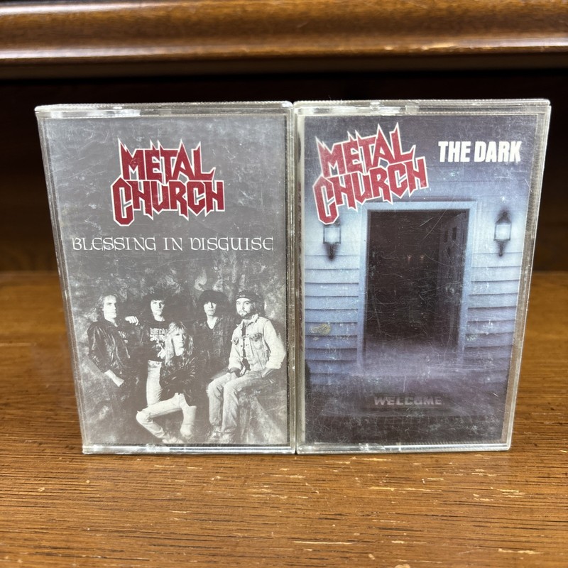 Metal Church Cassette Tape Lot of 2 – The Dark – Blessing in Disguise – TESTED