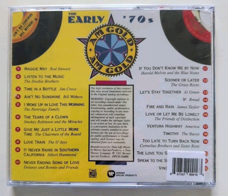Time Life Music AM Gold Early 70's - 22 Classic Seventies Hits CD - Brand New gallery