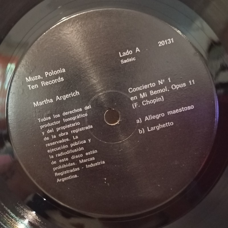 Martha Argerich Plays Frédéric Chopin Warszawa 1965 Vinyl Record LP gallery