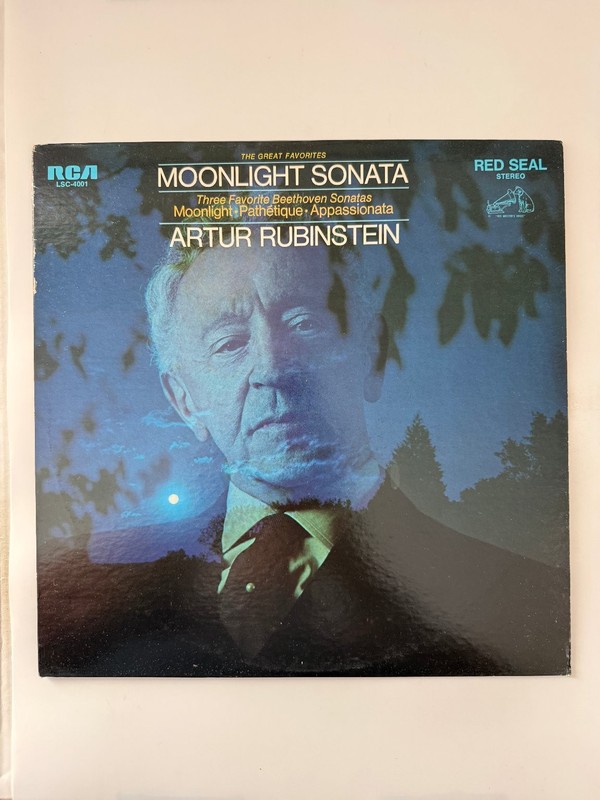 Artur Rubinstein – Moonlight Sonata LP Record 1963 RCA Red Seal Classical 33 RPM