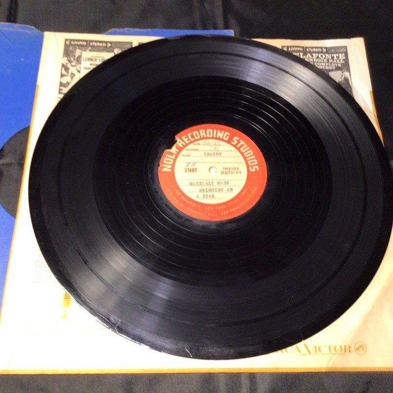 12" 33 1/3 RPM ACETATE 5 SONGS BY "BING CROSBY"- NOLA RECORDING STUDIOS gallery