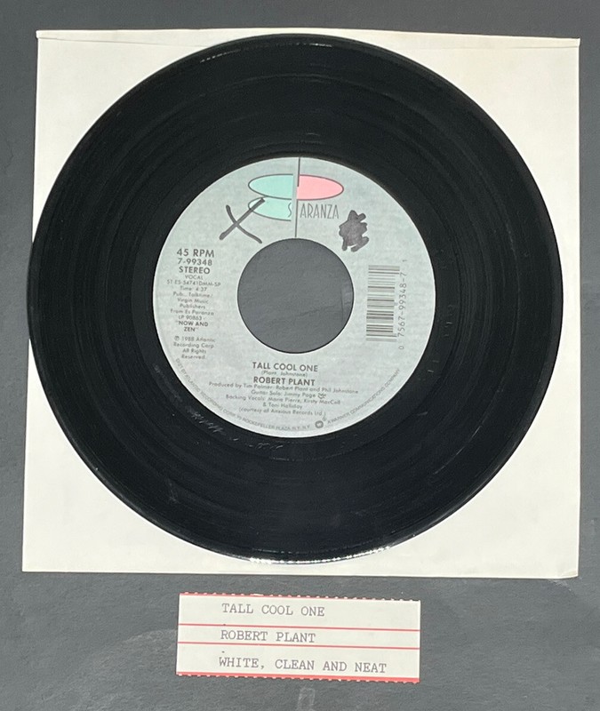 Robert Plant Tall Cool One / White Clean & Neat 45 Vinyl Record Single 7″ TESTED