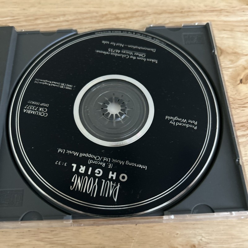 PROMO CD - PAUL YOUNG - OH GIRL - 1990 Columbia CSK 73377 from Other Voices gallery