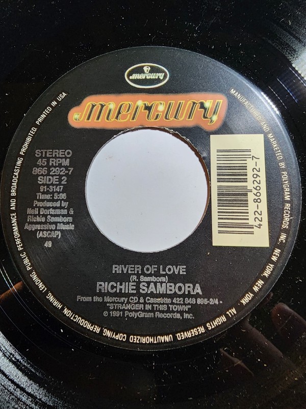 RICHIE SAMBORA river of love / one light burning MERCURY VG+/NM F267