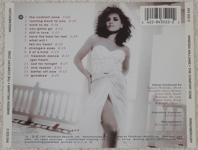 Lot of 3 Vanessa Williams CDs - The Sweetest Days, Comfort Zone, Next gallery