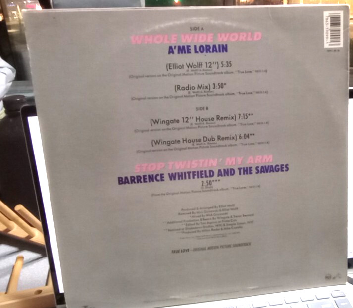 ROCK LP, A'ME LORAIN, WHOLE WIDE WORLD, VG+, Spin Cleaned !! gallery