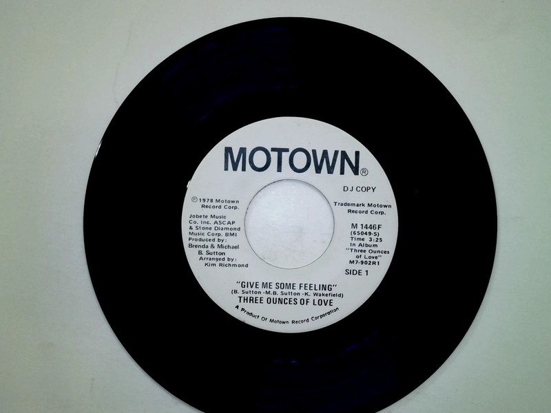 Three Ounces Of Love – Give Me Some Feeling 7″ DJ COPY Motown Soul 45 RPM