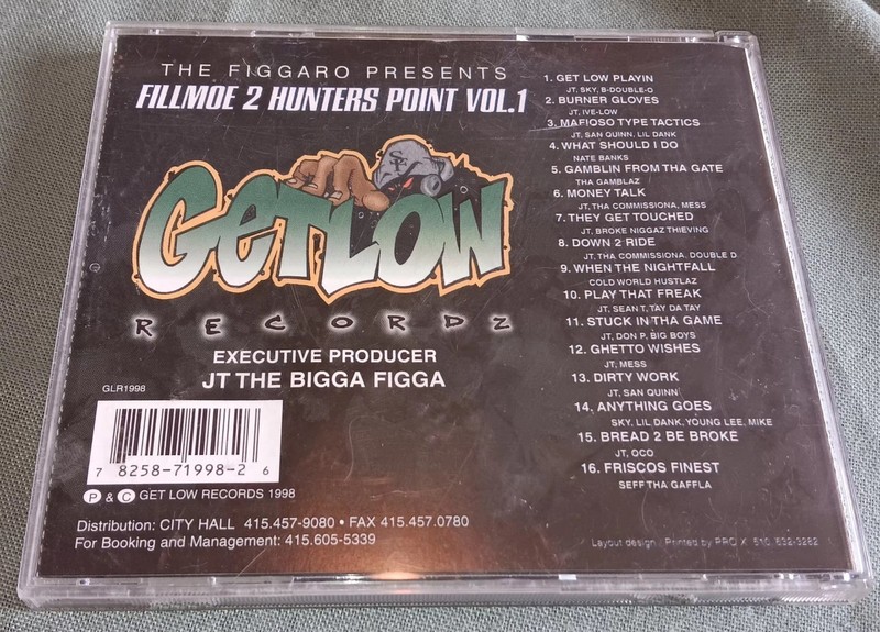 Case ONLY The Figgaro Fillmoe 2 Hunters Point Vol. 1 1998 Get Low Recordz CD rap gallery