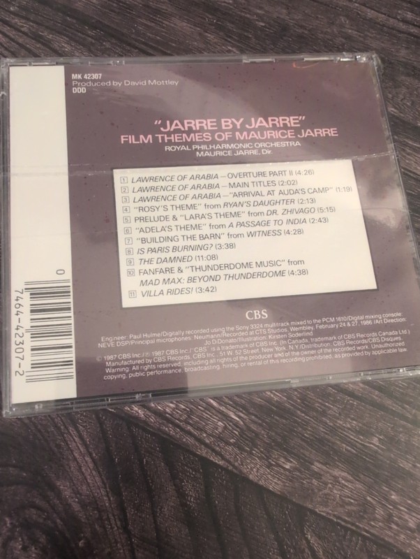 Jarre by Jarre (Film Themes of Maurice Jarre) by Maurice Jarre (CD, Mar-1986,... gallery