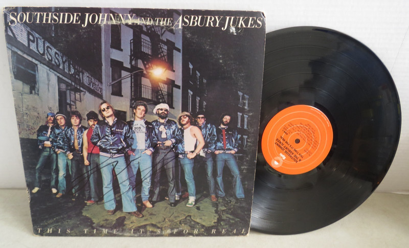 Signed Southside Johnny and The Asbury Jukes This Time Its For Real 1977 LP