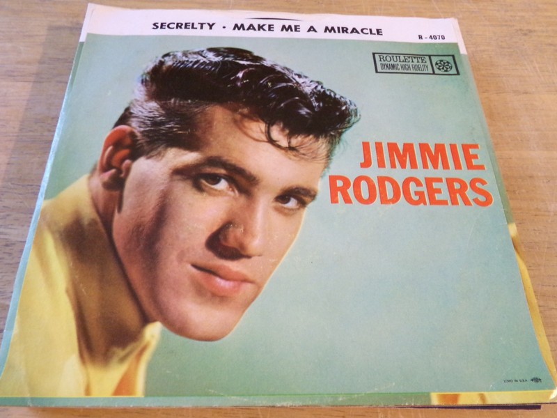 Lot of (8) Jimmie Rodgers 45s -All on Roulette – (2) w/PS (1) promo