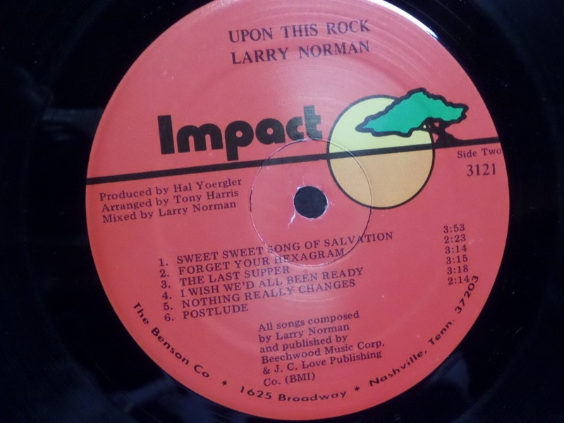 LARRY NORMAN 'upon this rock' '70 impact / nm gallery