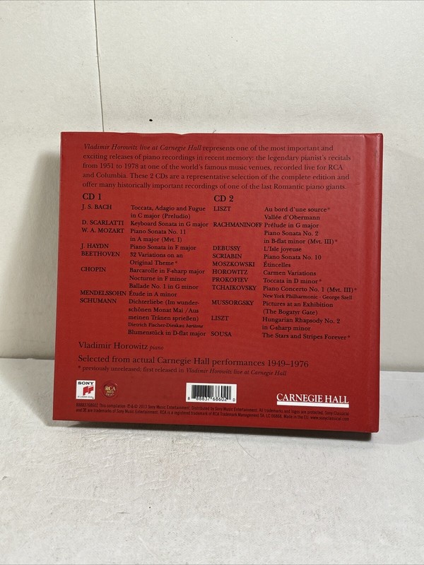 Vladimir Horowitz - Great Moments: Live At Carnegie Hall, 2 CDs 01321 gallery