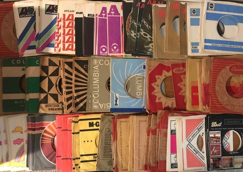 VINTAGE 45 RPM RECORD COMPANY SLEEVES **JUST $1.50 EACH ** UNLIMITED SHIPPING !!