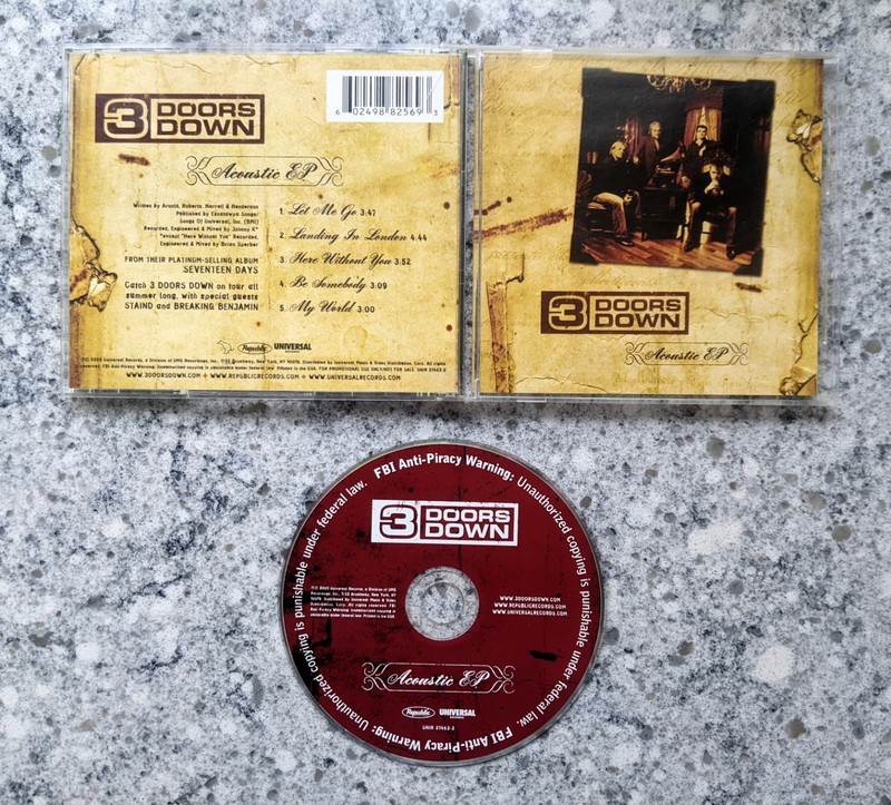 3 DOORS DOWN – ACOUSTIC EP CD *EXTREMELY RARE AND OPP!! 5 TRACKS