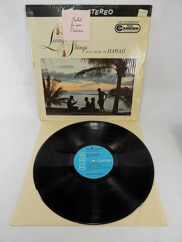 LIVING STRINGS PLAY MUSIC OF HAWAII VINYL ALBUM NM/NM SHRINK RCA CAMDEN CAS 661