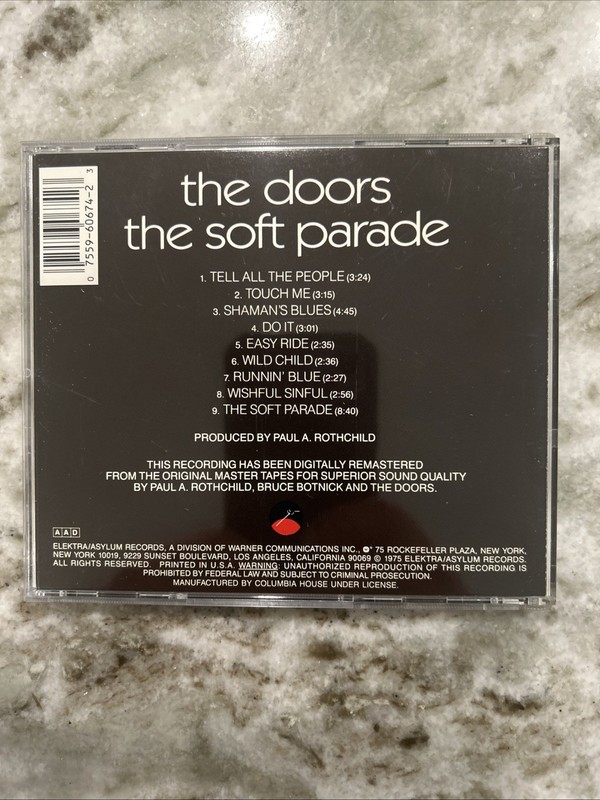 The Soft Parade by The Doors (CD, May-1988, Elektra (Label) CD MINT gallery
