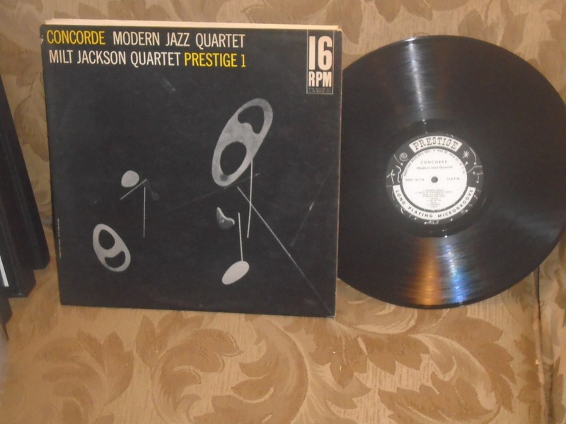 Milt Jackson Quartet MJQ Concorde Prestige 16 RPM RARE 1952 white label EX OG