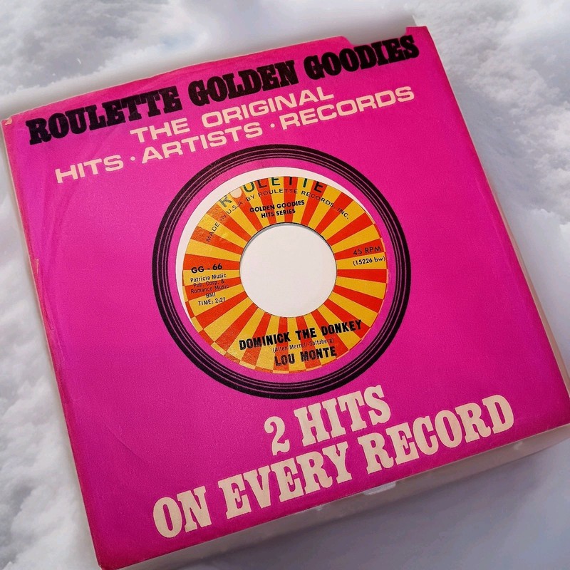 Lou Monte – Dominick The Donkey 7″ 45rpm Roulette Christmas 1964 MINT