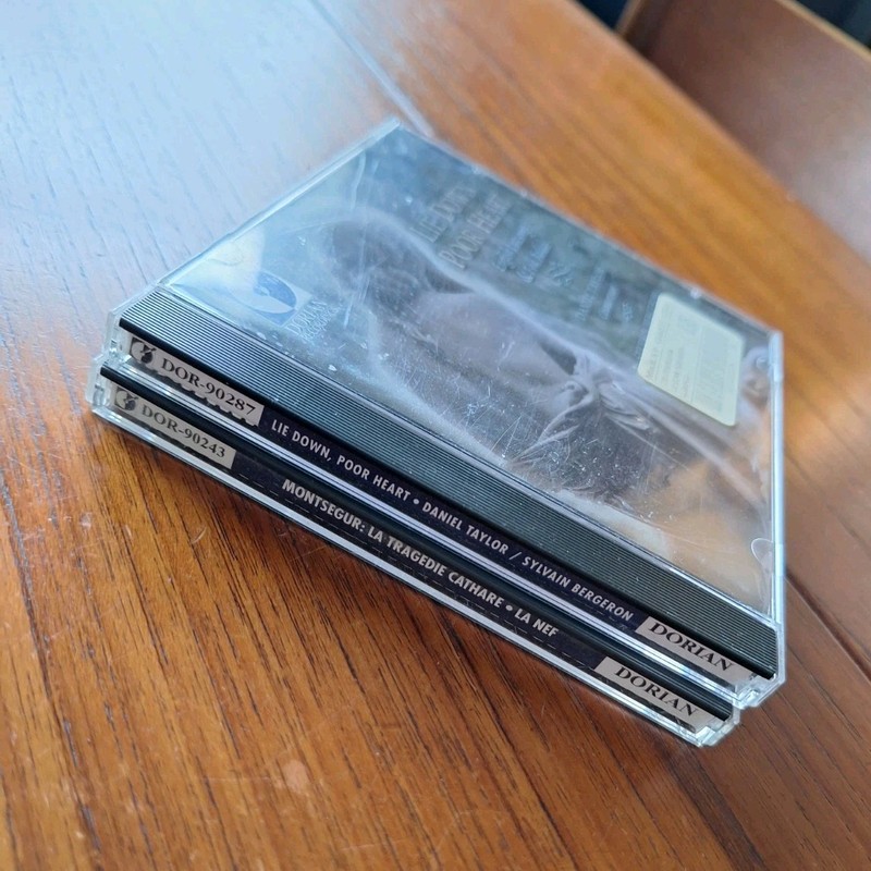 Dorian CD lot – Lie Down, Poor Heart & Montségur – La Nef, Bergeron, and Taylor