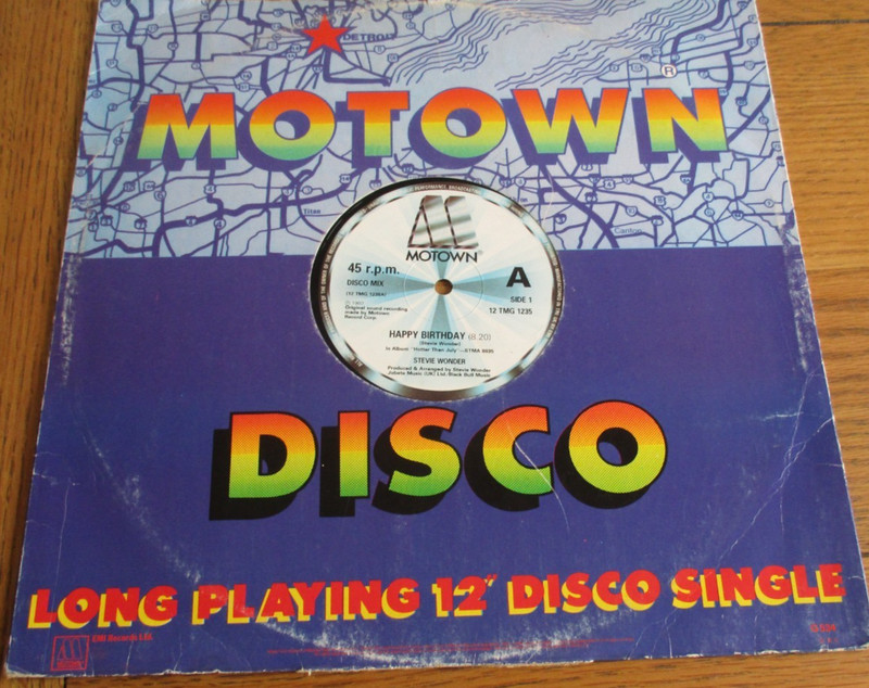 STEVIE WONDER ‘HAPPY BIRTHDAY’ 12″ VINYL SINGLE 1980 MOTOWN LABEL