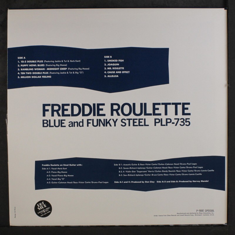 FREDDIE ROULETTE: blue and funky steel P-VINE SPECIAL 12" LP 33 RPM gallery