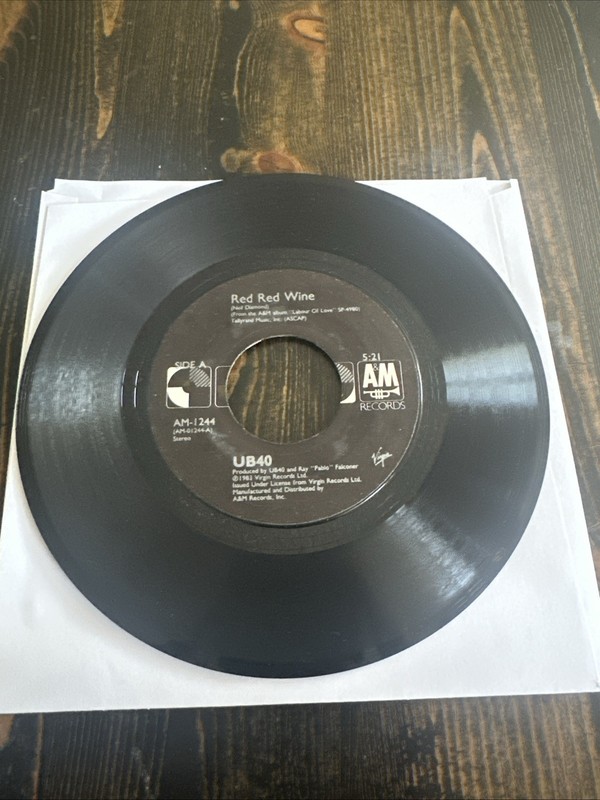 UB40 Red Red Wine/Sufferin POP A&M 45 7″ Record Vinyl Records