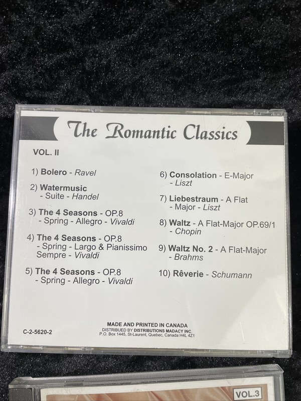 Lot of 4 - The Romantic Classics Volumes 1,2,3,4 - CD Distributions Madacy gallery