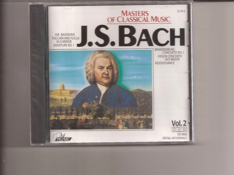 J.S. Bach Masters of Classical Music (CD, 1998, Delta Distribution) New Sealed