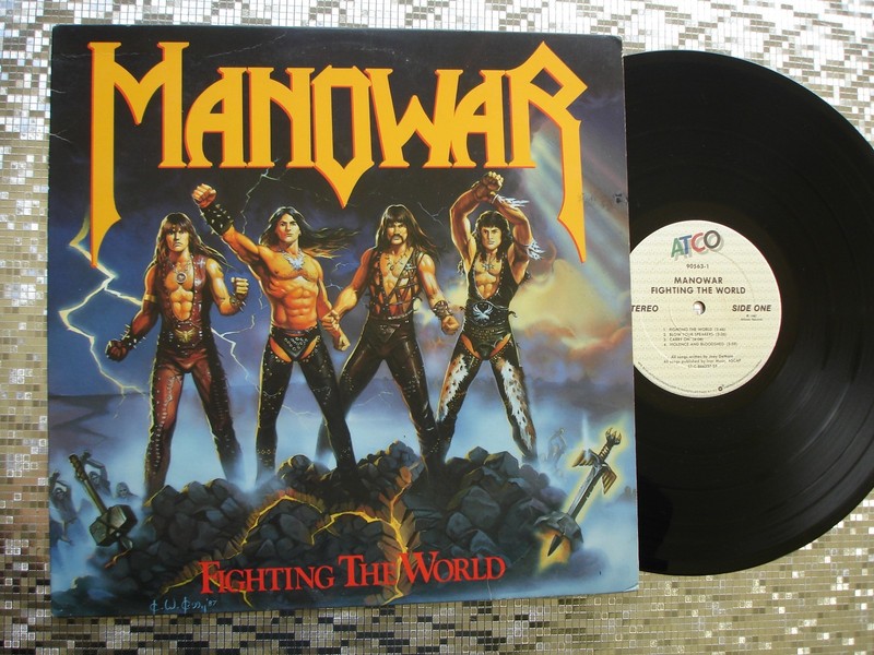 Manowar ~ Fighting The World ~ 1987 LP ATCO Records – 90563-1