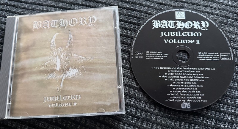 Bathory Jubileum Volume 2 1993 Black Mark 1st press BMCD 666-8 RARE! Black metal