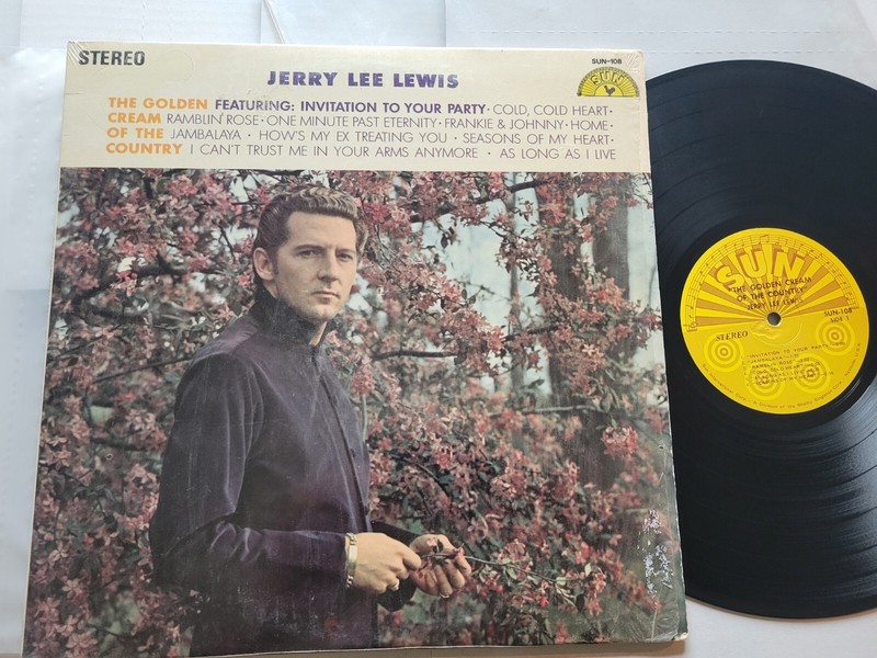 JERRY LEE LEWIS – The Golden Cream Of The Country 1969 SUN RECORDS shrink EX/VG+