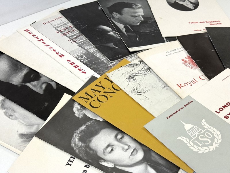 Yehudi Menuhin Concert Attendance Archive 15 Programmes Tickets Reviews 1961-67 gallery