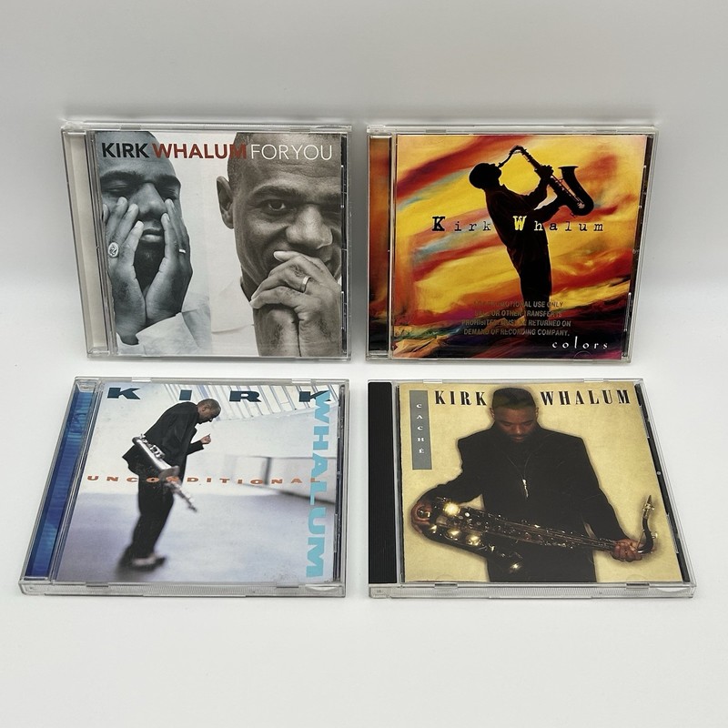Kirk Whalum CD LOT OF 4: For You, Colors [Promo], Unconditional, Cache (CDs 90s)