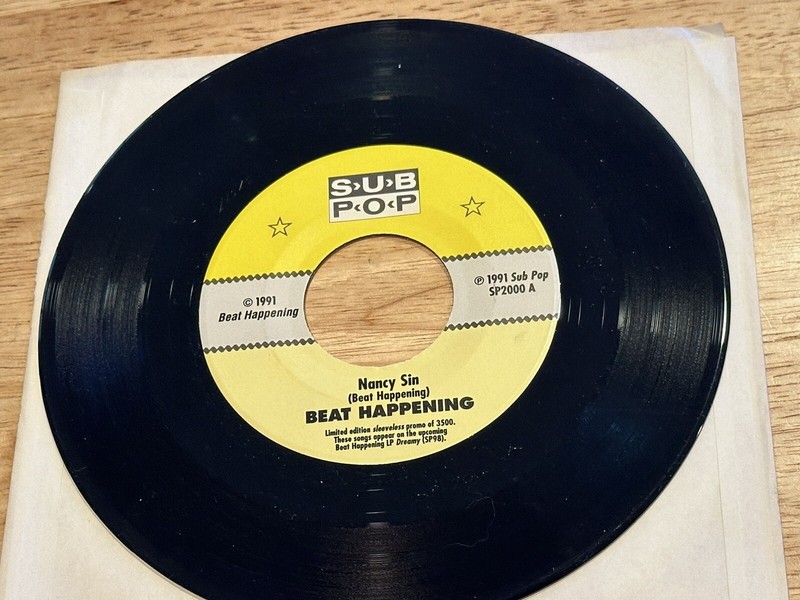 Beat Happening, Nancy Sin, 7″, Promo, Limited Edition, Sub Pop Records