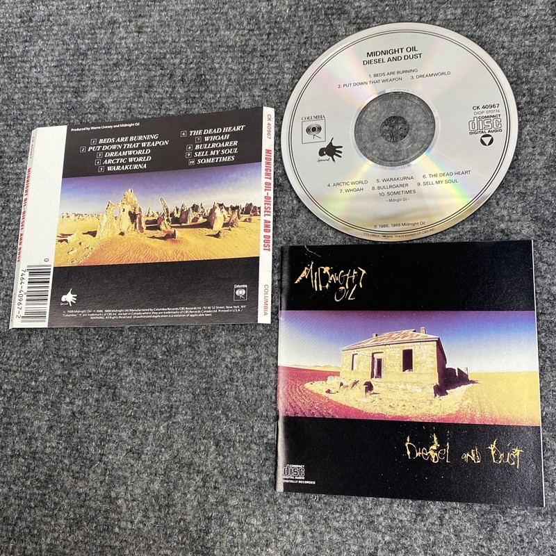 Midnight Oil Diesel and Dust CD VG+ 1988 Rock Beds Are Burning FreeShip NoCase