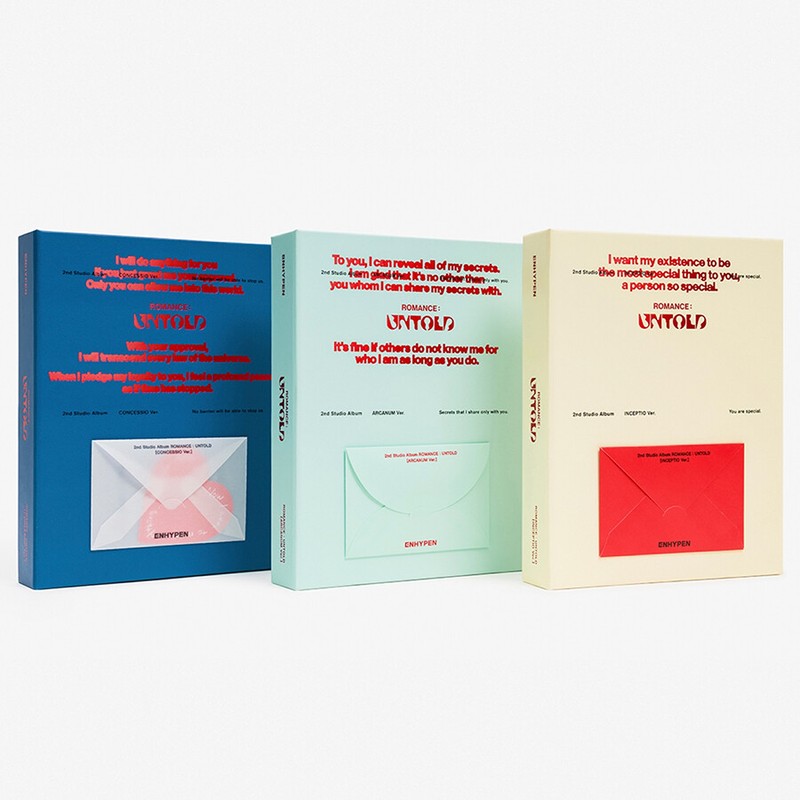 ENHYPEN ROMANCE:UNTOLD 2nd Full Album CD+Photo Book+3 Card+2 P.Ring+Poster+GIFT