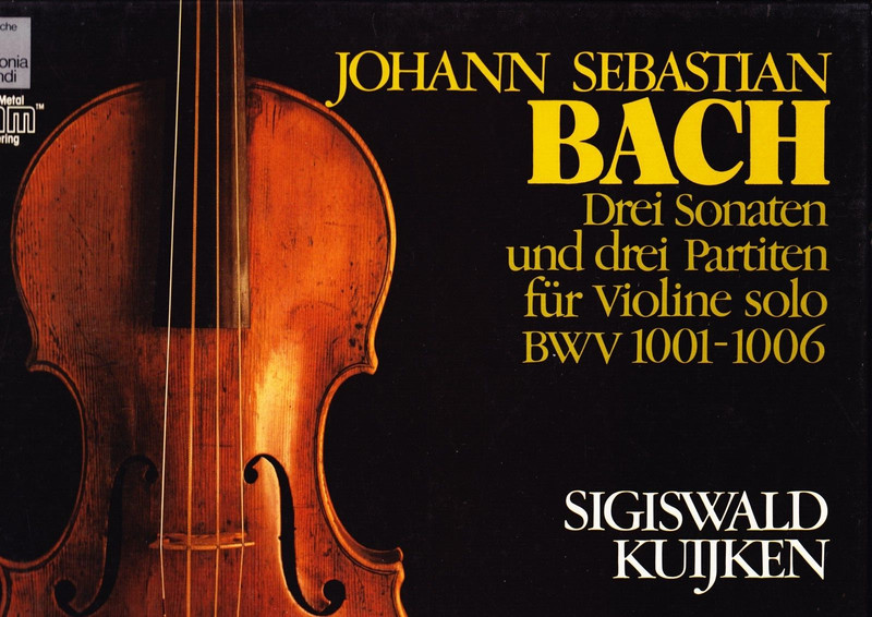 HM GERMANY – SIGISWALD KUIJKEN – BACH SONATAS /PARTITAS FOR SOLO VIOLIN 3LP NM