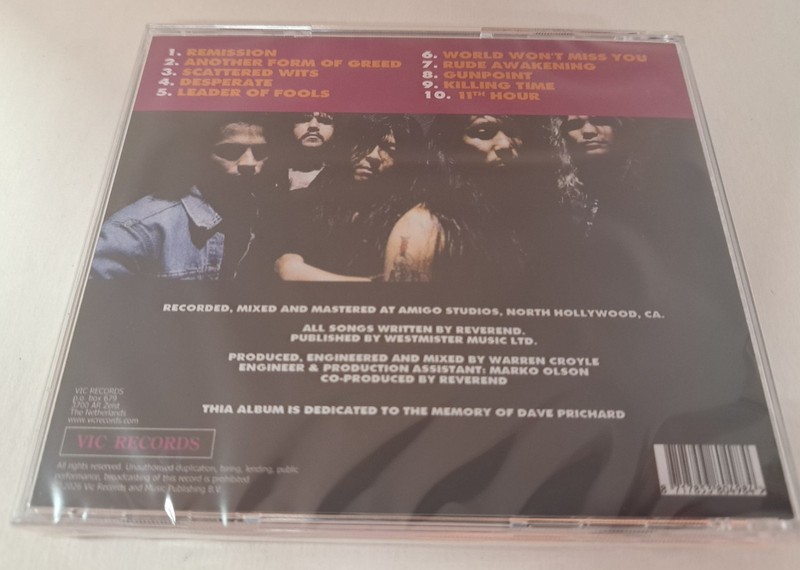 Reverend World Won't Miss You New CD Thrash Power Metal Metal Church Heretic gallery
