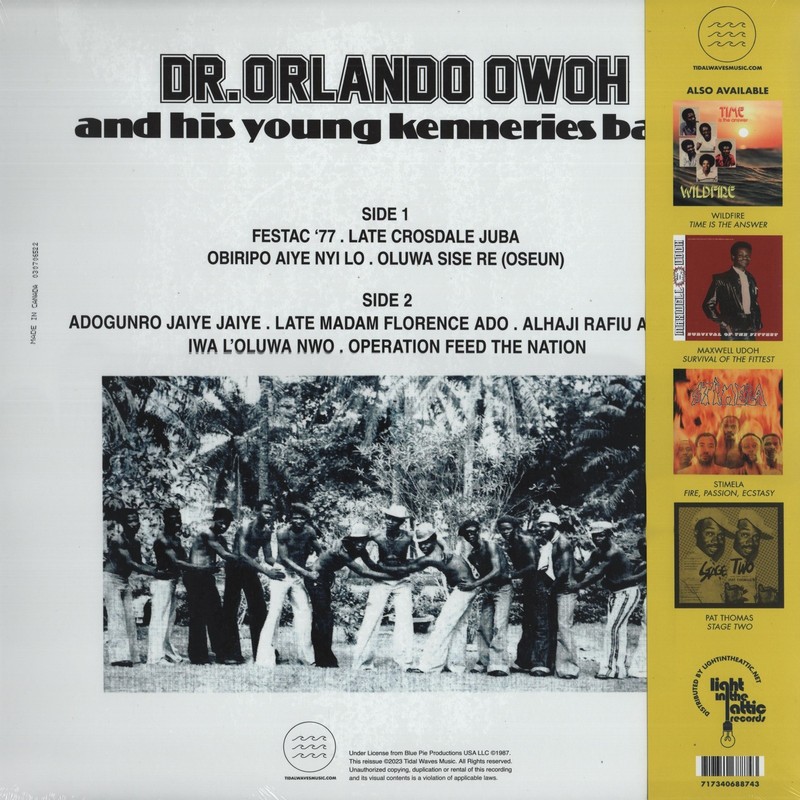 Dr. Orlando Owoh and his Young Kenneries Band Tidal Waves Music – TWM102 LP gallery