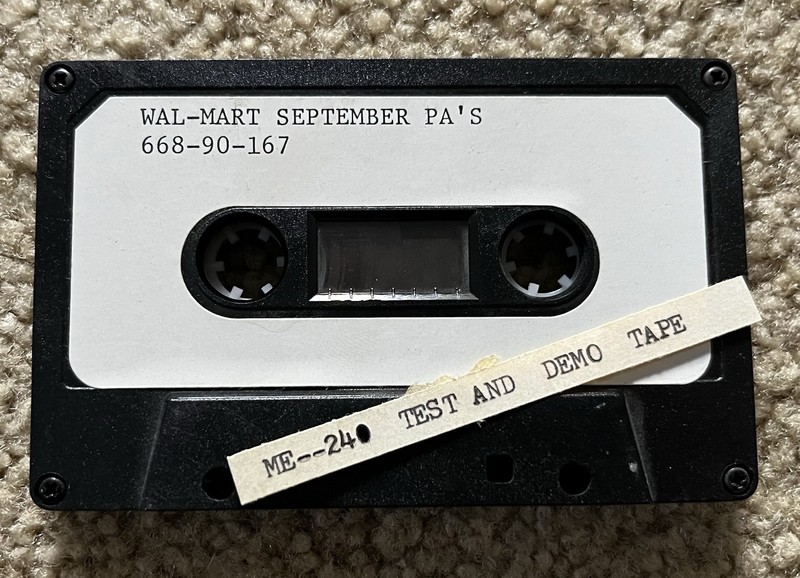 WAL-MART – September Pa’s – Test & Demo Promo CASSETTE Tape ME-240 * Rare * EX
